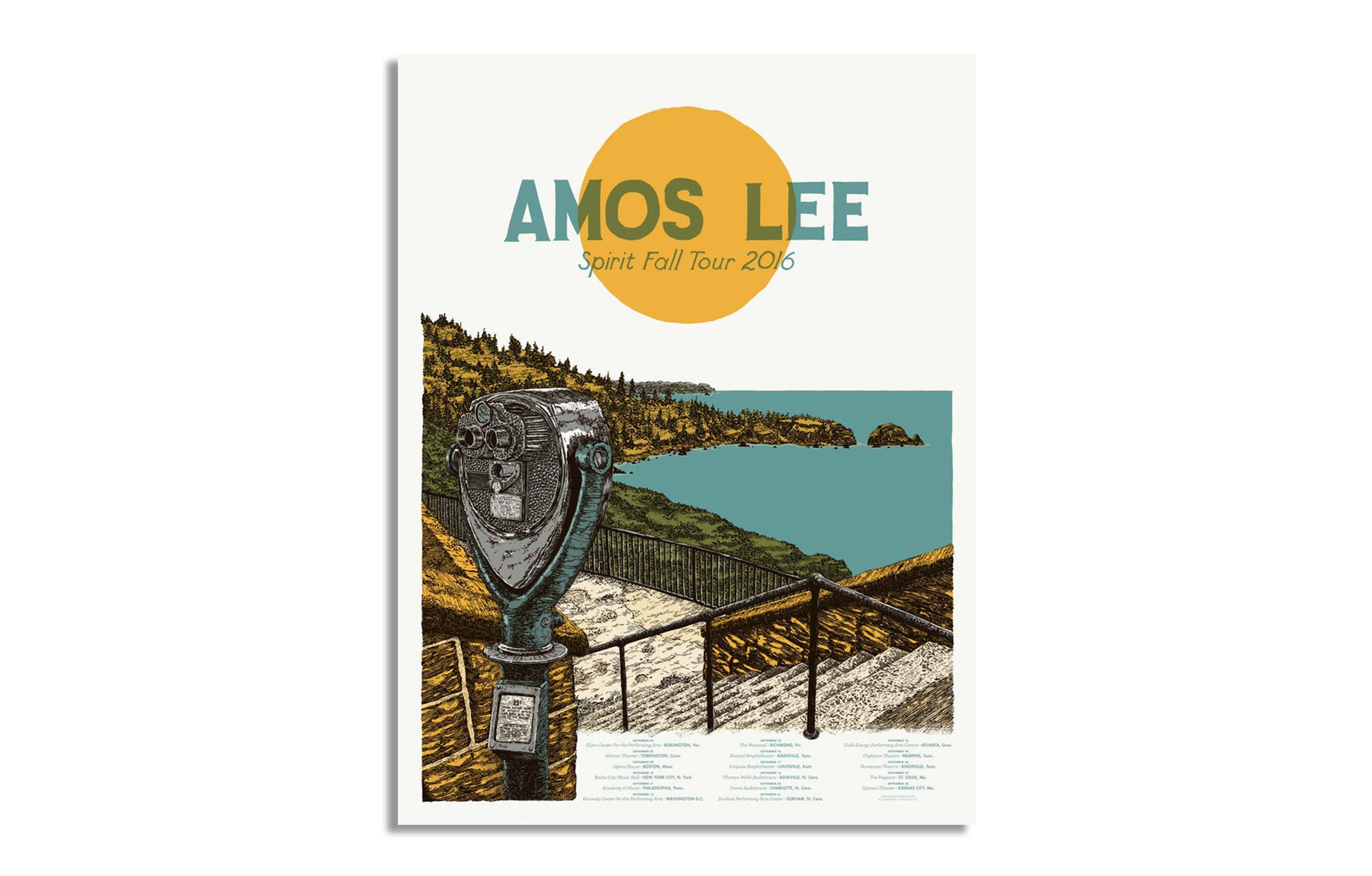 Amos Lee Spirit Fall Tour September 2016 by Landland - Galerie F