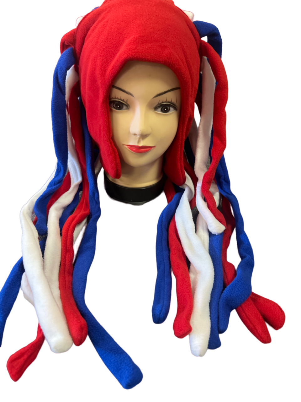 Red White and Blue Pom Poms – US Novelty