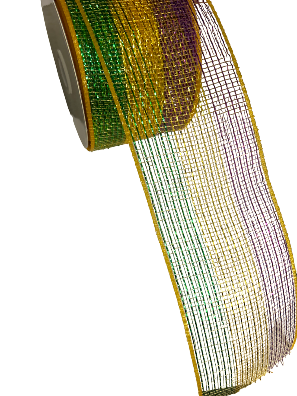 Decorative Metallic Mesh Ribbon, 4-inch, 25-yard 