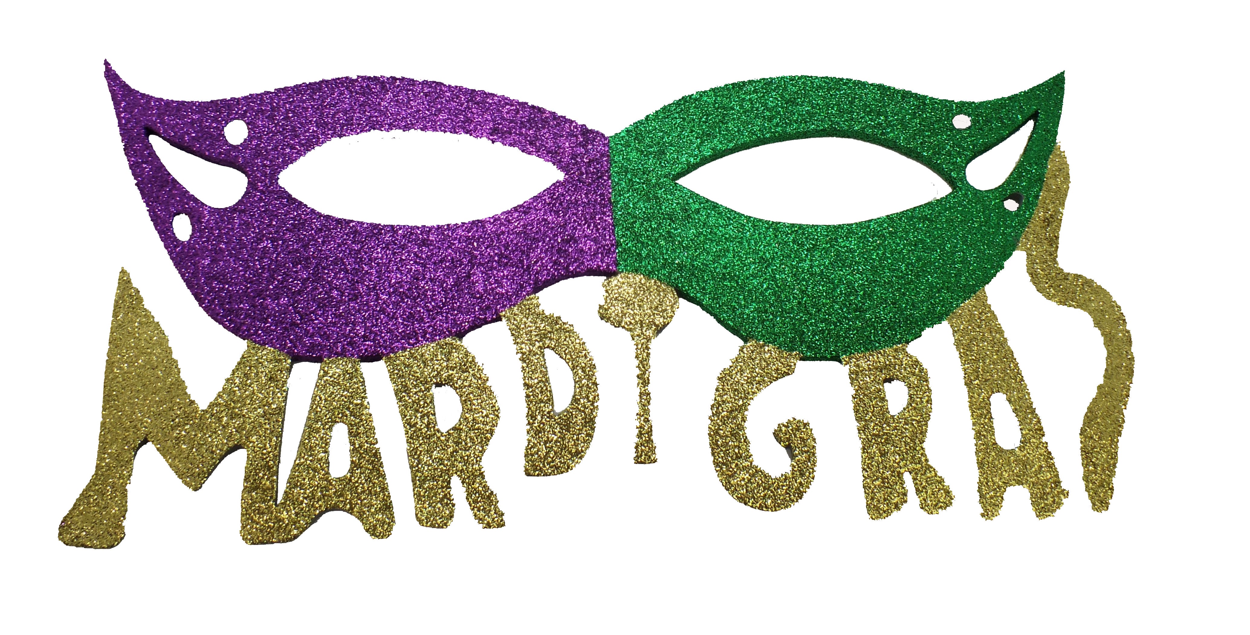 Mardi Gras Mini Glitter Globe