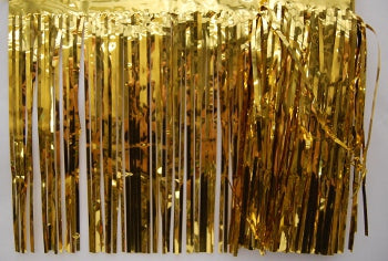 Darice Mylar Gold Fringe Backdrop, 53 x 80 Inches, 1pc 