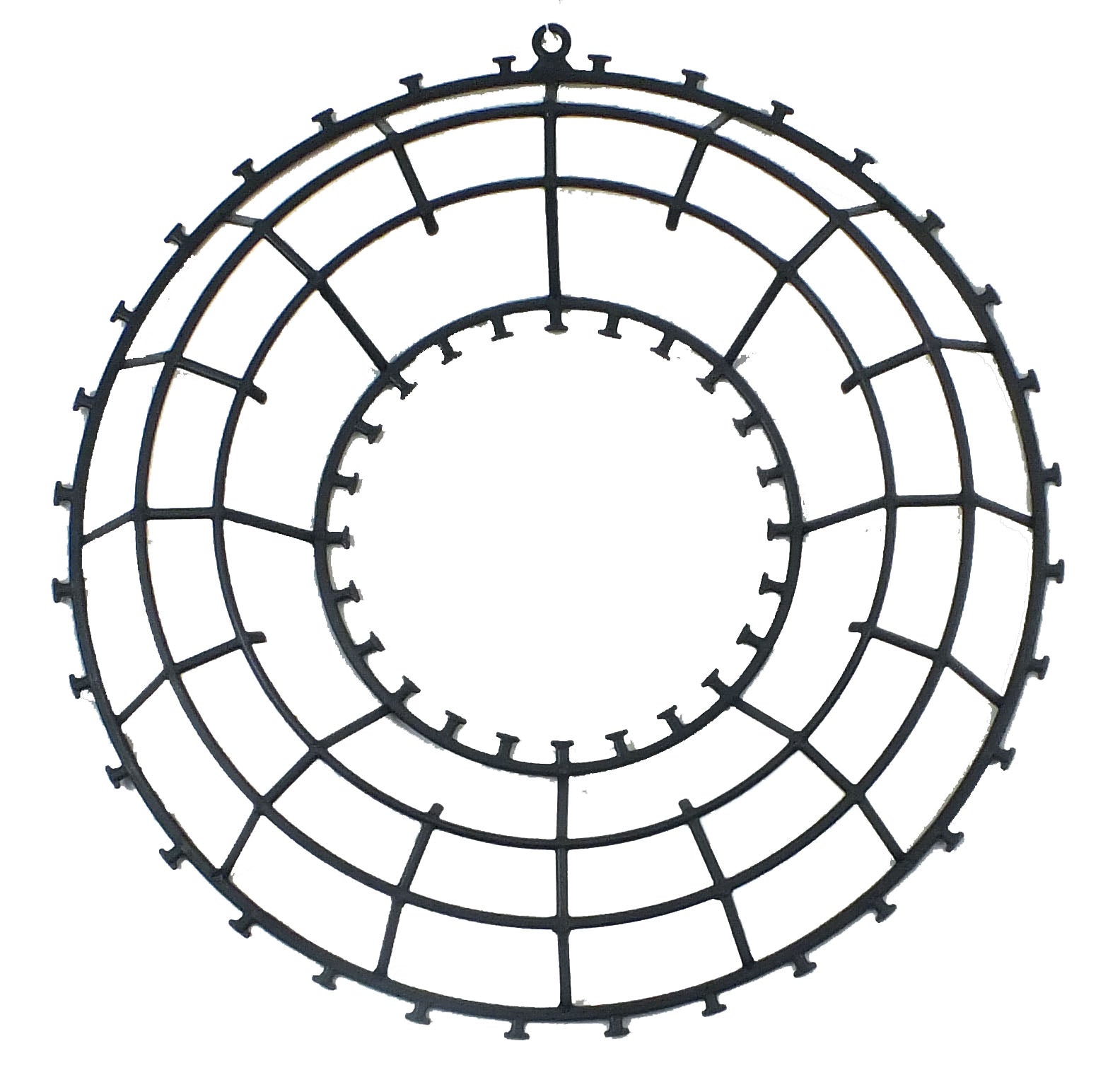 10-inch Plain Wire Wreath Form: 3 Wire Black Frames MD005202