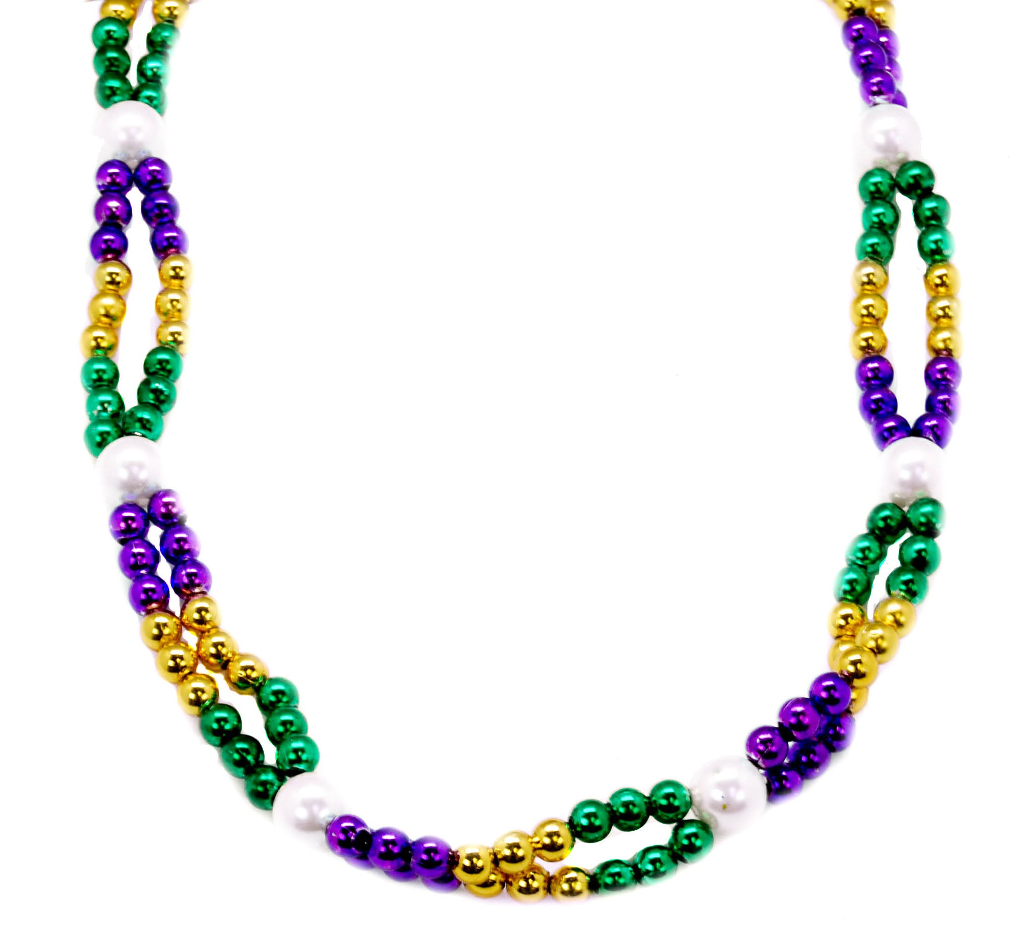 100 18mm Round Beads Purple, Green, and Gold