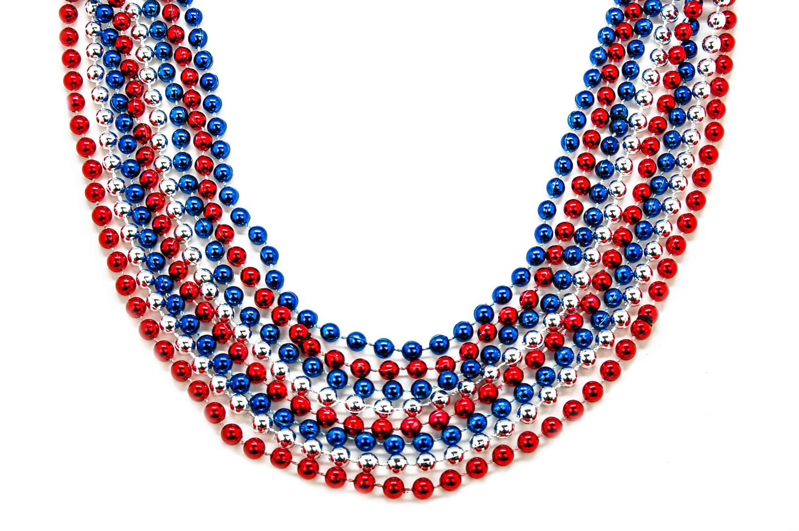 Transparent Red, White (clear) & Blue Patriotic Themed USA 9mm x 6mm B –  bedazzlinbeads