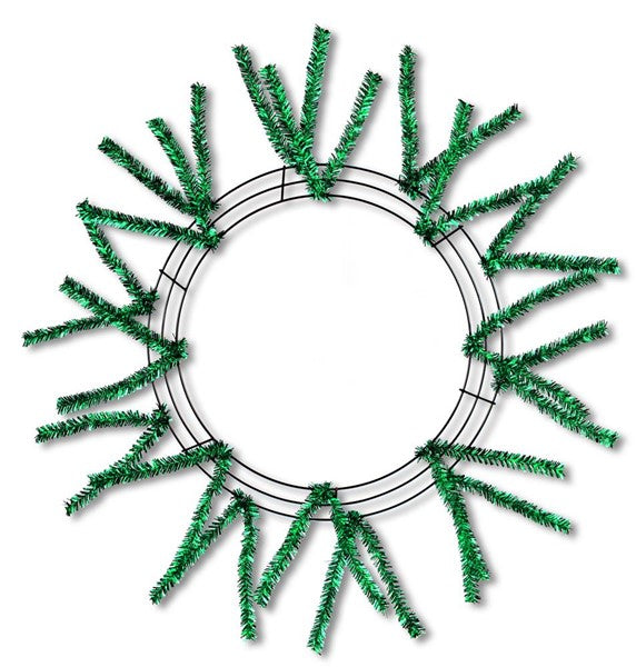 Wire Wreath Frame, Green, 11-3/4-Inch 