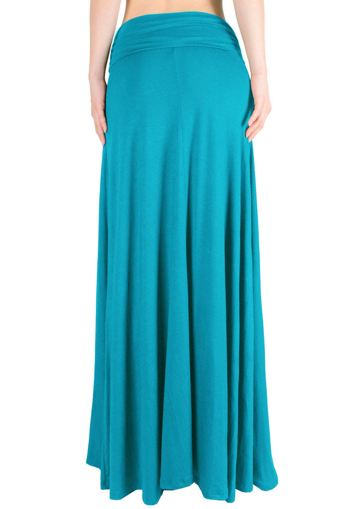 High Waisted Fold Over Maxi Skirt – Trendy United