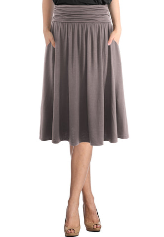 High Waisted Fold Over Maxi Skirt – Trendy United