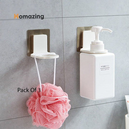 Shampoo & Sanitizer Adhesive Sticky Holder Pack Of 3Pc