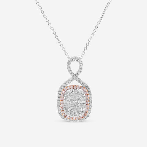 Gregg Ruth 18K White Gold, White Diamond 1.38ct. tw. and Pink Diamond Pendant Necklace 601847 - THE SOLIST