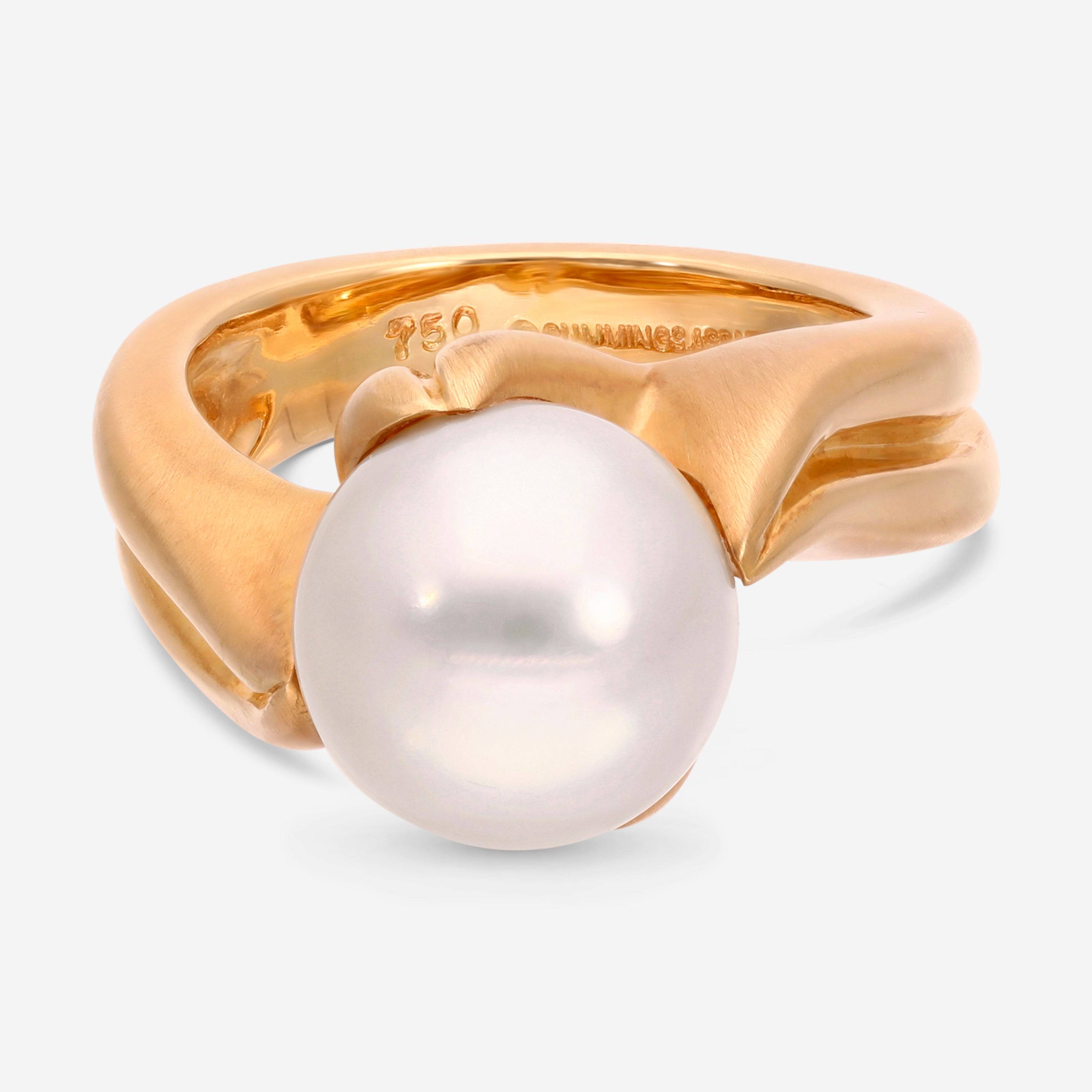 Image of Assael Angela Cummings 18K Yellow Gold, South Sea Pearl Statement Ring Sz. 6.5 ACR0008