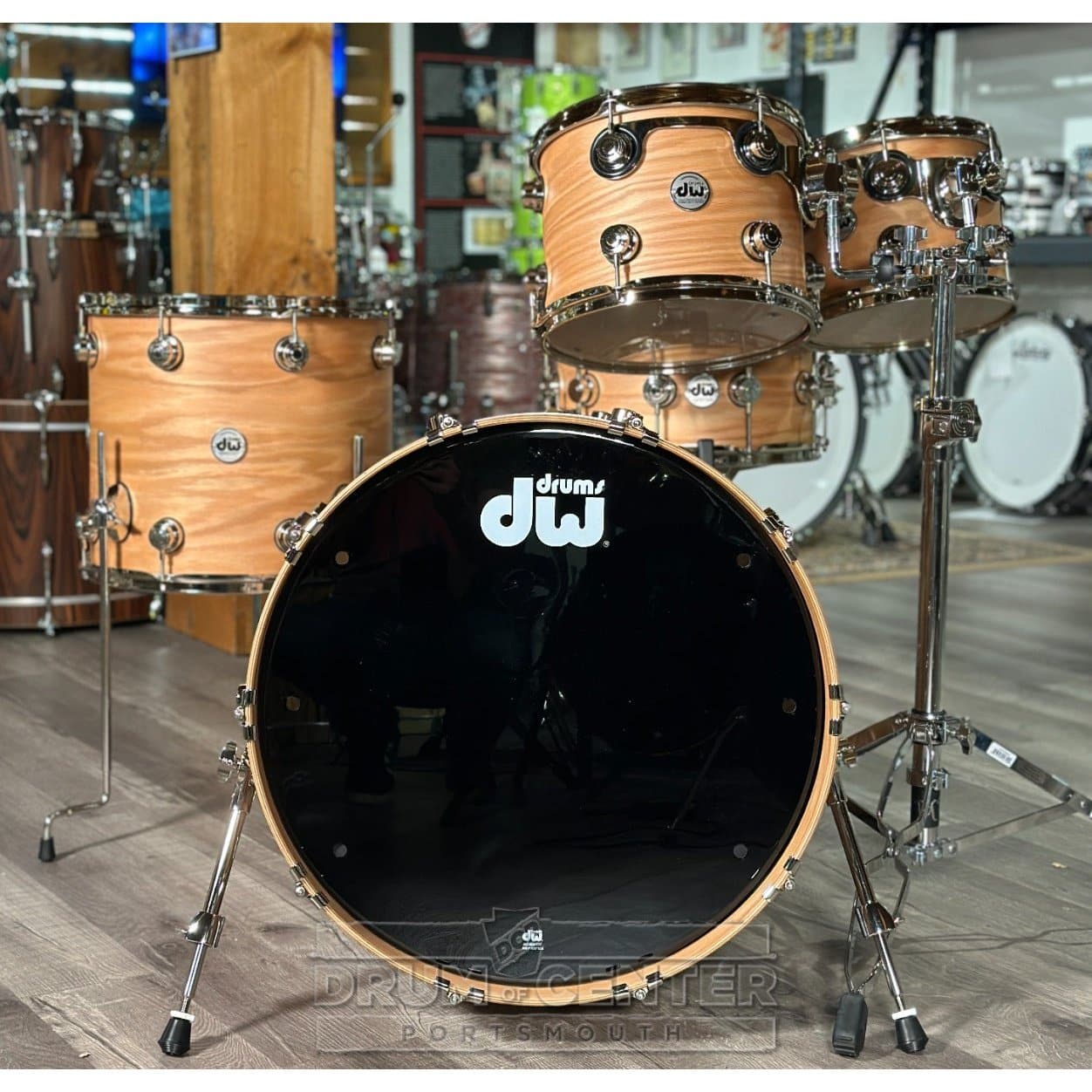 DW Collectors Pure Oak “Hard Satin Natural Nickel” 5PC Drum Set  