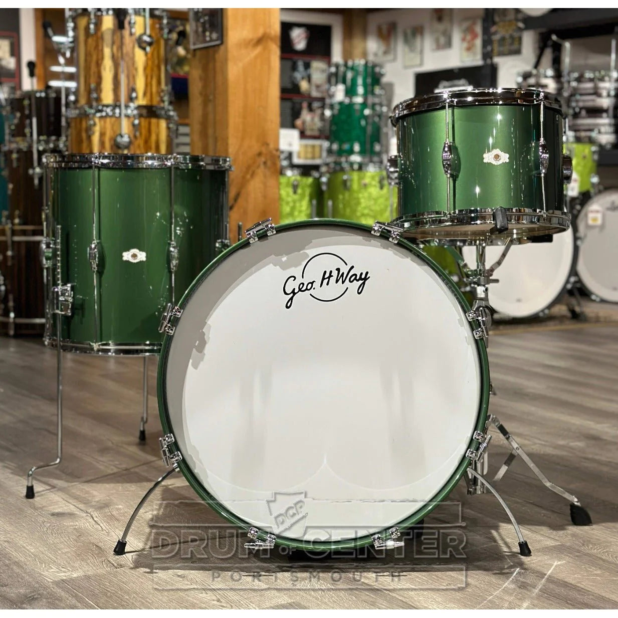 George Way Tuxedo Studio “Kaddy Green” 3PC Vintage Drum Set 
