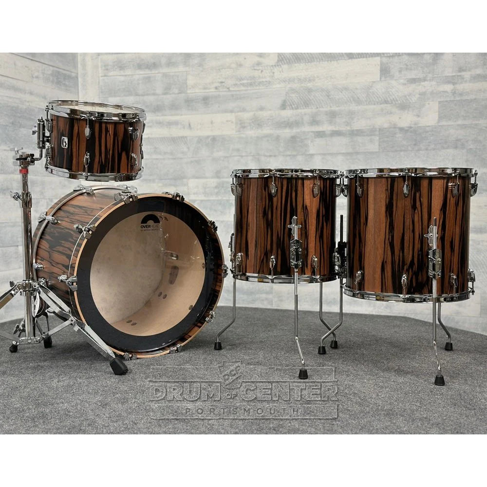 British Drum Company Founder’s Reserve Birch “Ebony Veneer” 4-PC Drum Set 
