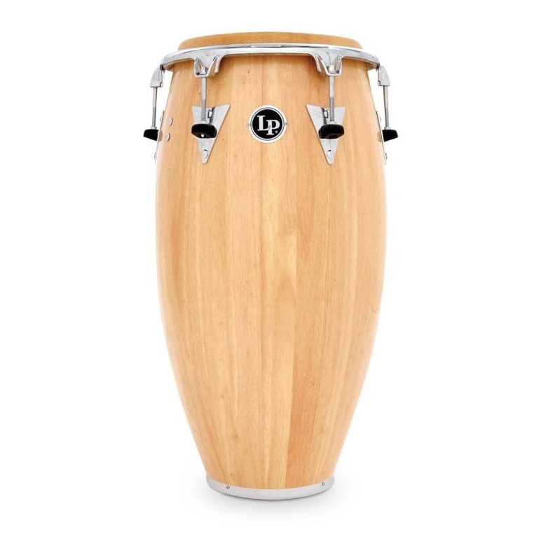 LP Aspire Wood Congas Set with Double Stand - Dark Wood Finish