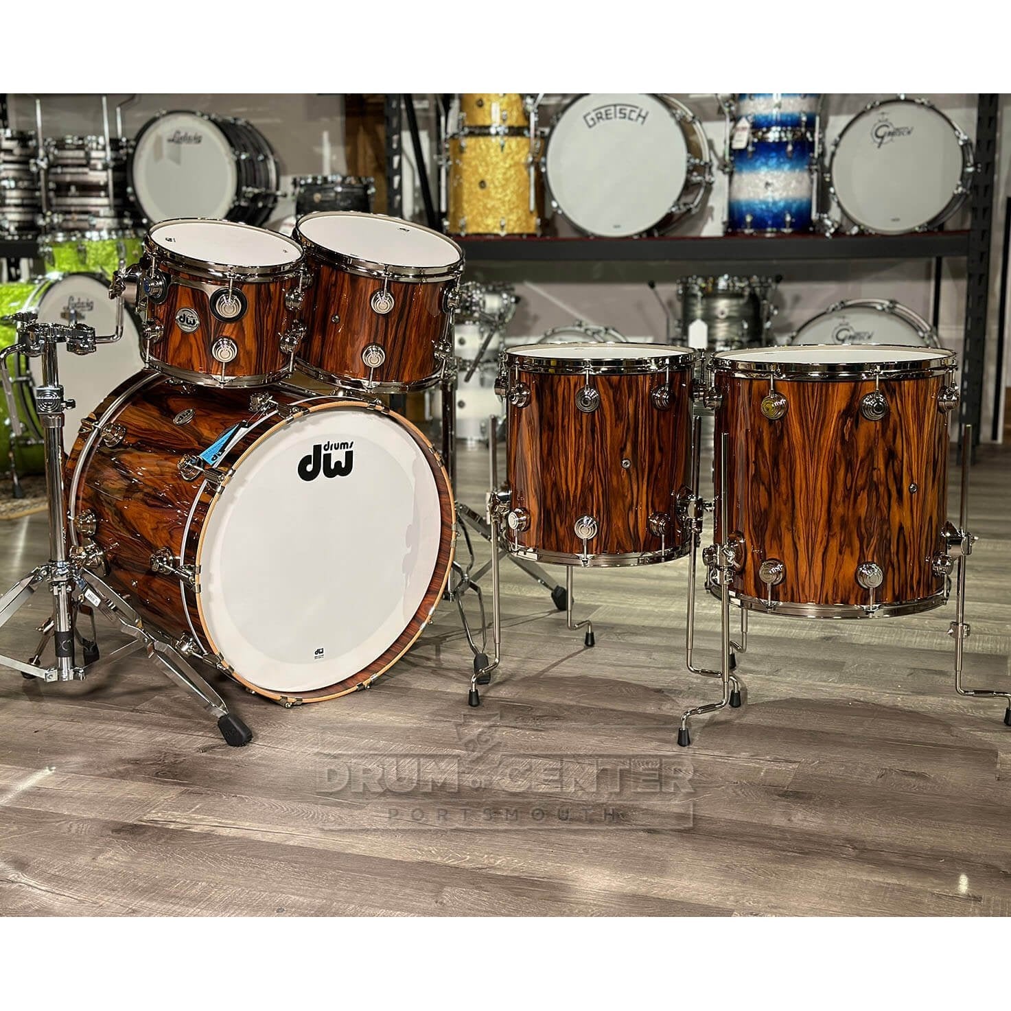 DW Drum Workshop 13” 16” 18” 22” Collectors Series Stainless Steel Drum set