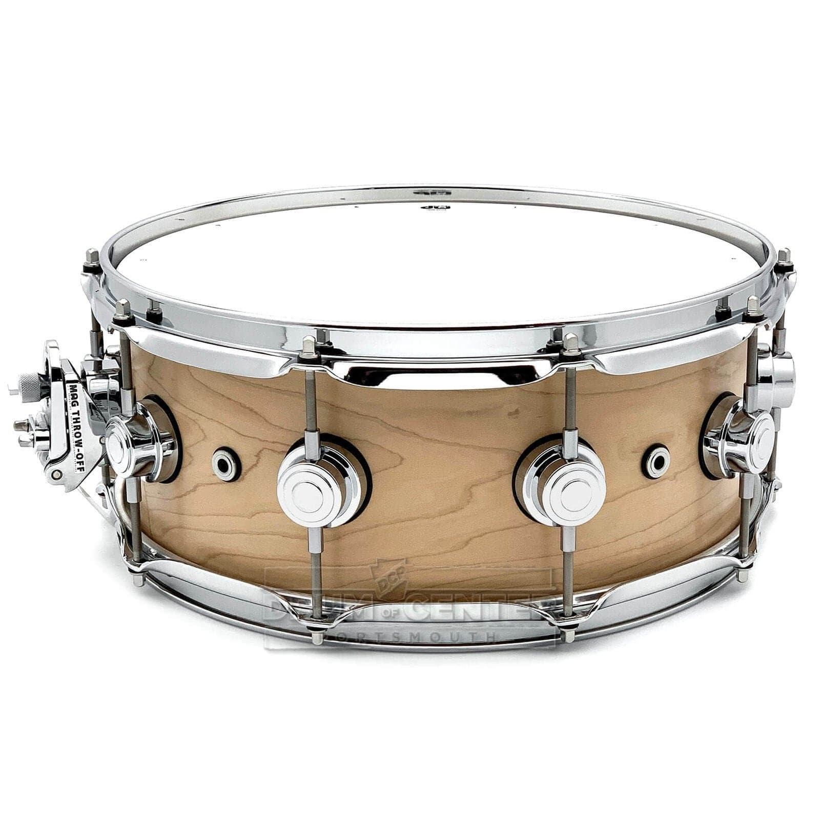 DW Collectors Edge Snare Drum 14x6 Natural Satin Oil w/Gold