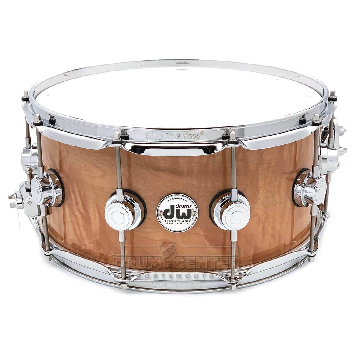 DW Collectors Maple/Purple Core Snare Drum 14x6.5 Natural Super 
