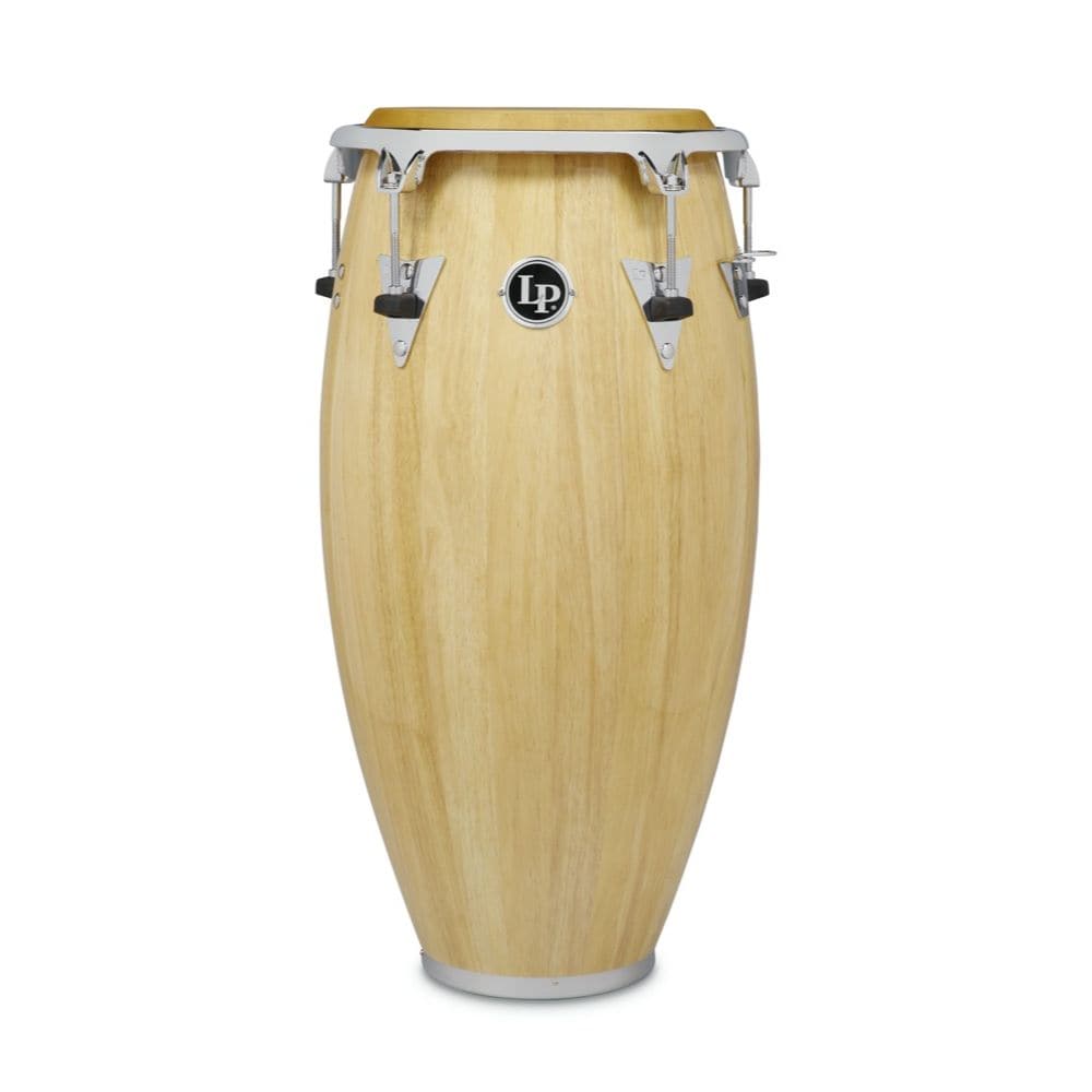 LP Aspire Wood Congas Set with Double Stand - Dark Wood Finish