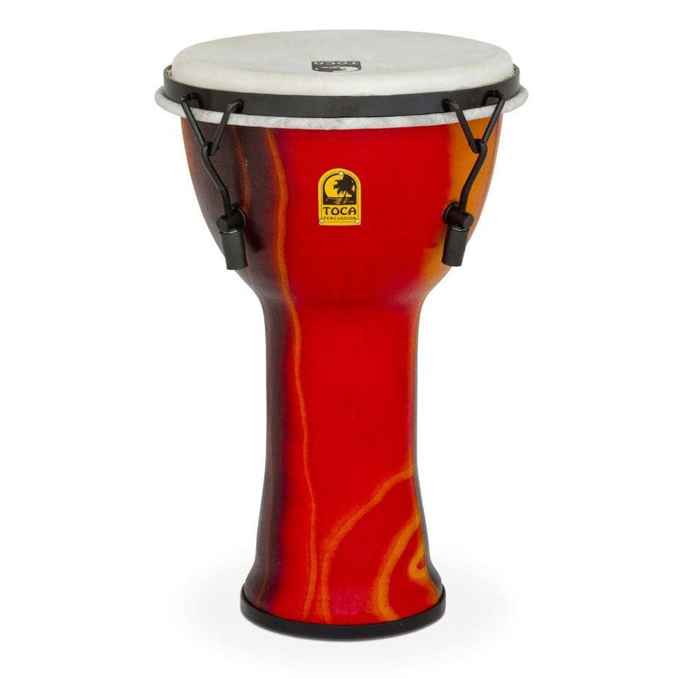 Toca Freestyle Mechanically Tuned 12 Djembe, Kente Cloth – Drum