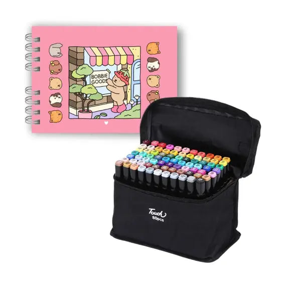 Kit Livro Capa Dura + 80 Canetas Touch 1