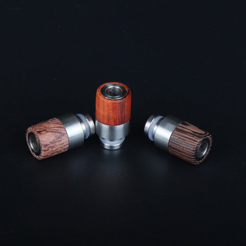 Wooden stainless steel drip tip