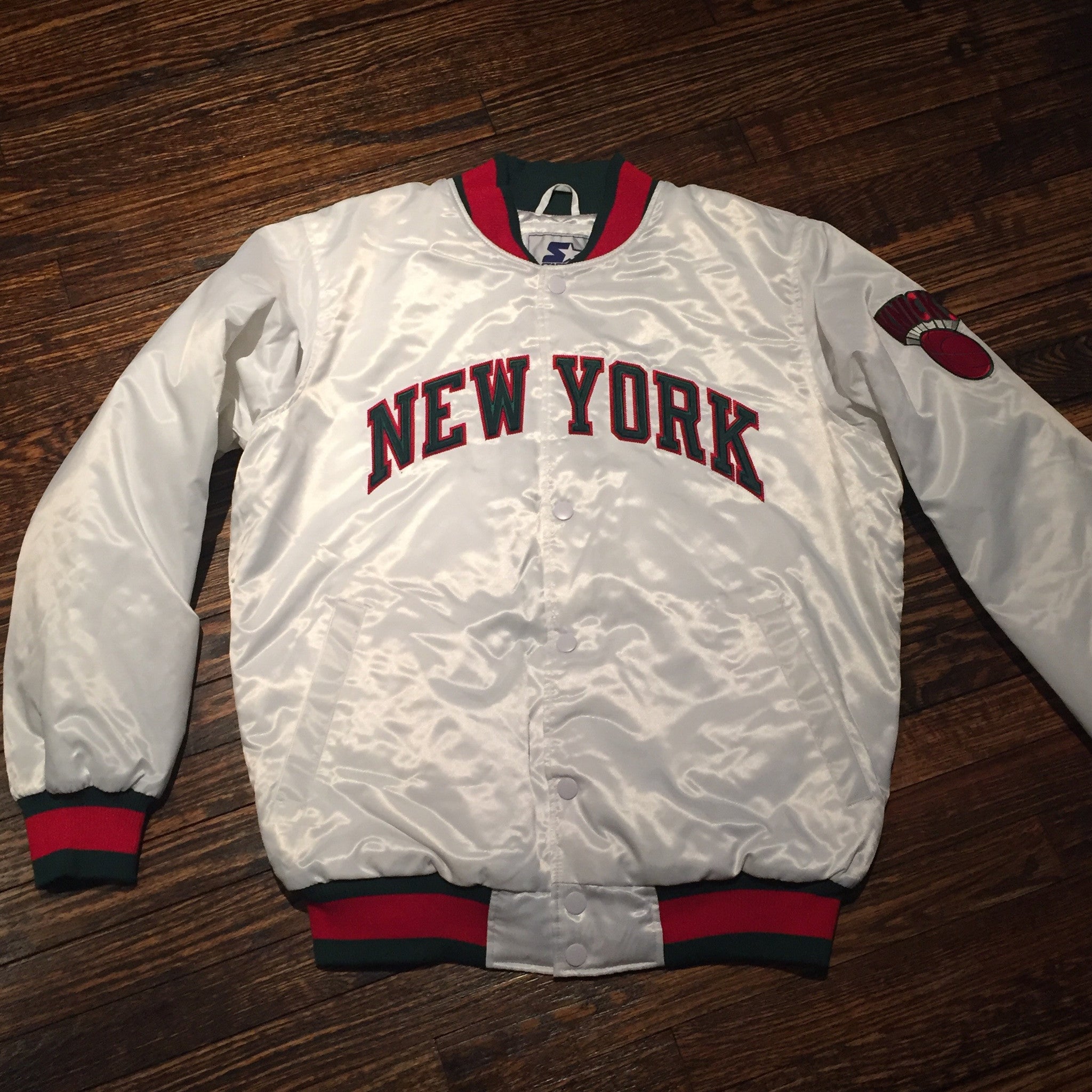 white new york knicks jacket