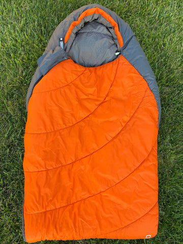 Sleeping bag that's been washed with Nikwax and is wrinkle-free and lofty.