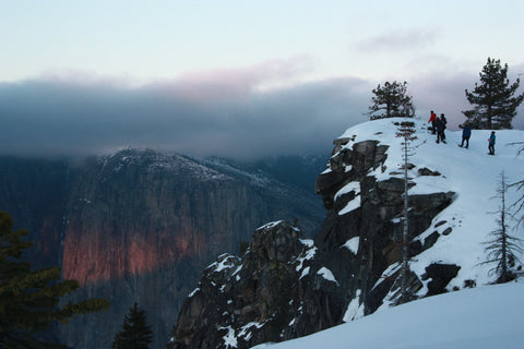 Overlook of cliff in Yosemite