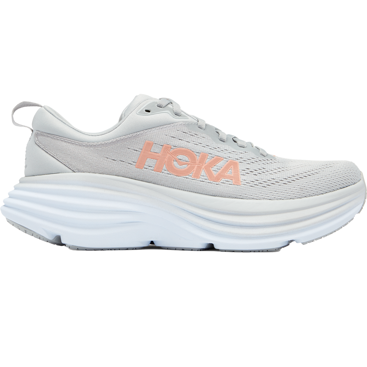 Hoka One One Womens Bondi 7 Gray Running Shoes Sneakers Size 10