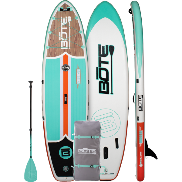 Breeze Aero Inflatable Paddle Board 10’8” - Classic Teak