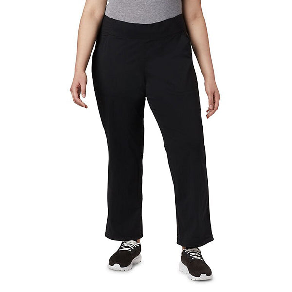 Columbia Women's Anytime Casual Pull On Pant, Black,Size 3X