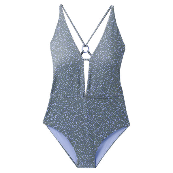 a wet tight gray one-piece swimsuit - Playground