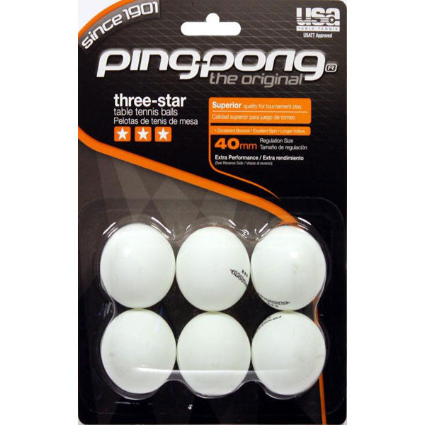 Three-Star Ping-Pong Balls (6 Pack) – Sports Basement