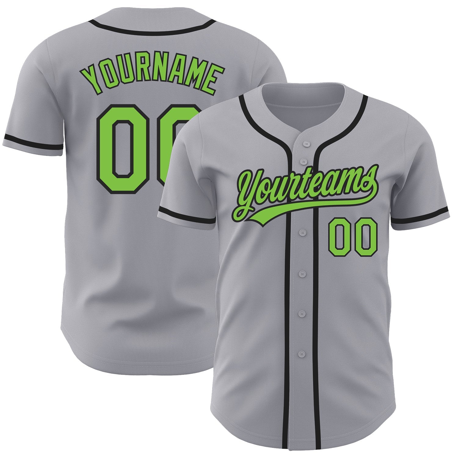 Custom Team Neon Green Baseball Black Authentic White Split Fashion Jersey  Discount – snapmade