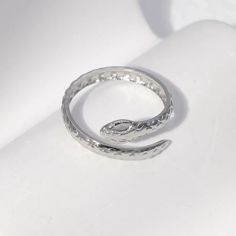 Stainless Steel Snake Ring - Gothic Punk Style - Image 5