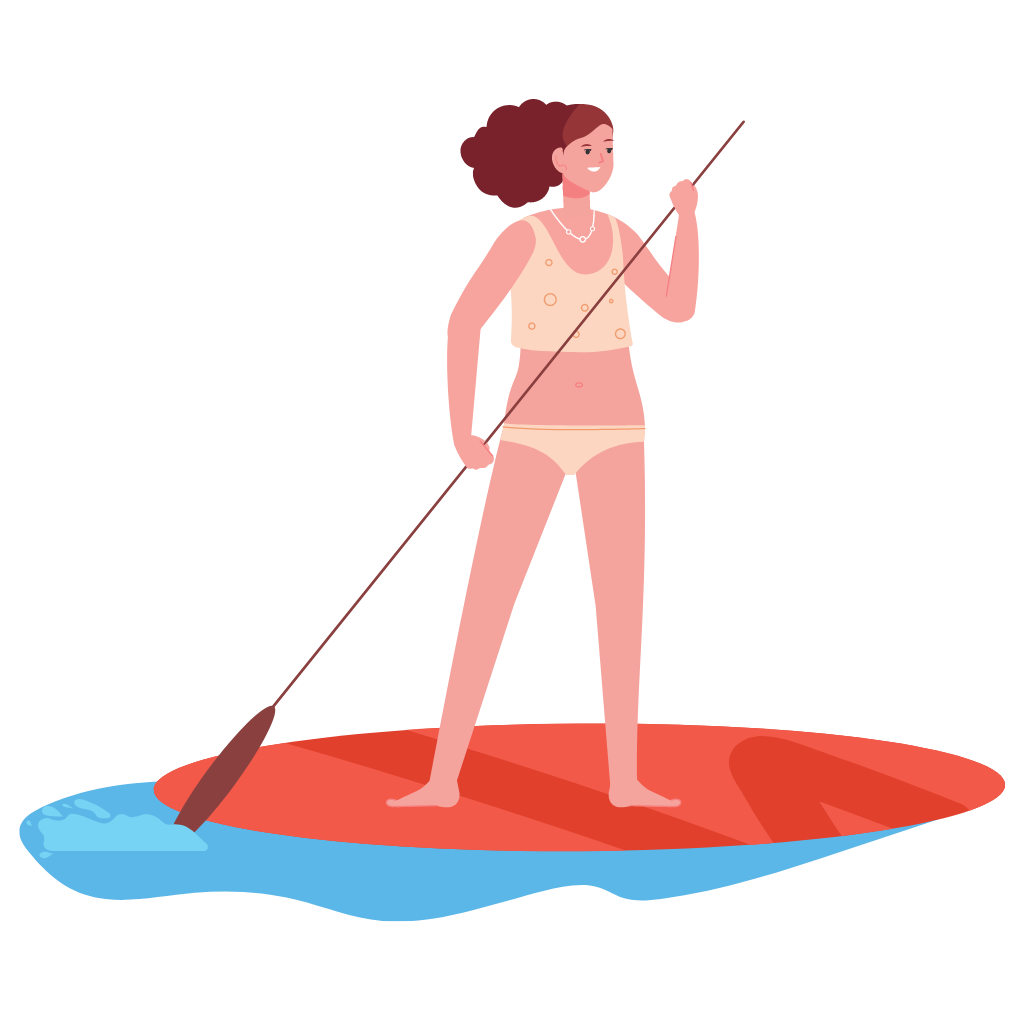 Paddleboarding Lady