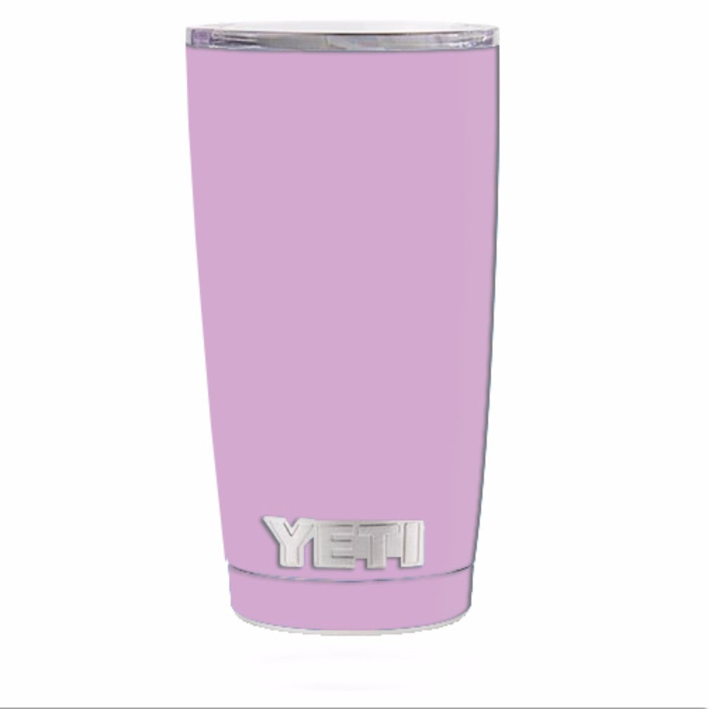 Skin Decal for Yeti 20 oz Rambler Tumbler / Solid Lilac, light