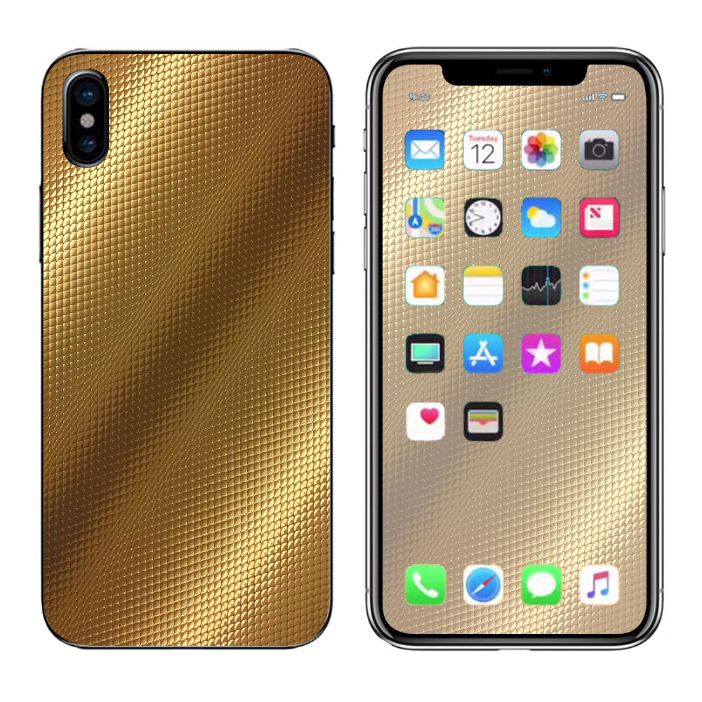 Skin Decal For Apple Iphone X 10 Gold Pattern Shiney Itsaskin Com