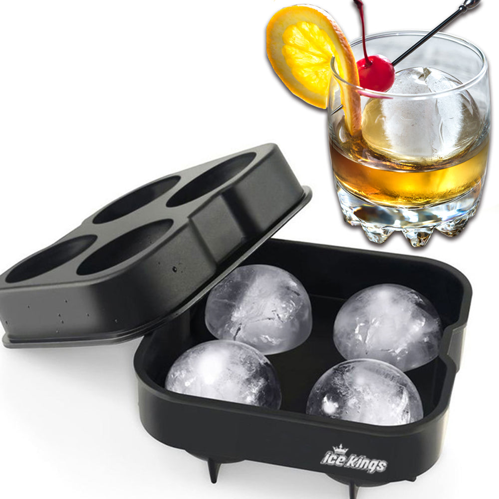 Meetory 2 Pack Whiskey Ice Cubes, 2 Inch Bourbon Ice Cube Molds for  Cocktails Whiskey Bourbon, Ice Ball Maker Mold, Whiskey Ice Mold, Round Ice  Cube