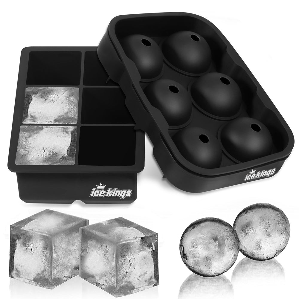 Ice Ball Molds, Large Whiskey Bourbon Ice Cube Round Mold Ball Tray for  Whiskey Cocktails (3 Pack) Black - Yahoo Shopping