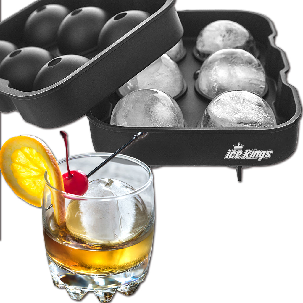 Bourbon Ice Cube Trays Giant Square 2.2 Whiskey Molds 6 cubes tray - –