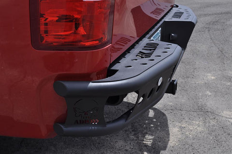 Addictive Desert Designs Chevy Silverado 1500 Dimple R Rear Bumper With Backup Sensor Cutout