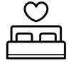 Bed and heart icon symbolizing sleep improvement