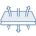 Icon illustrating airflow for DLX mattresses during the trial period