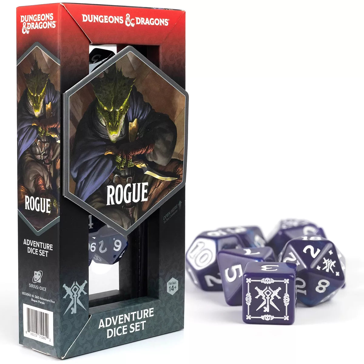 Sirius Dice: Dungeons & Dragons Adventure Dice Set - Rogue - Purple