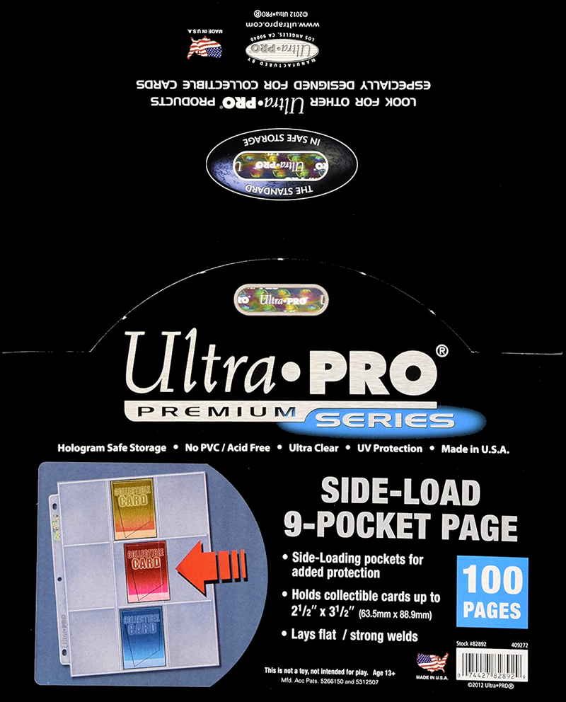 Cíclope Acechar soltero Ultra PRO: Premium Hologram Side-Loading Standard 9-Pocket Pages - 3-H