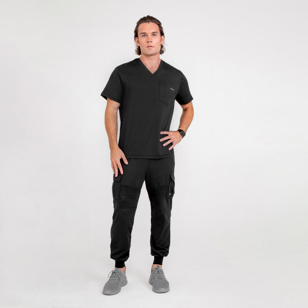 Men's Casper Multi-Pocket Scrubs Pants - Black