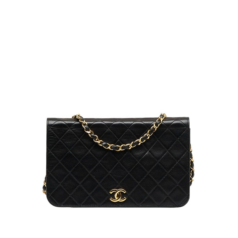 Chanel Matelasse 25 Double Flap Chain Shoulder Bag Black Lambskin – Timeless  Vintage Company