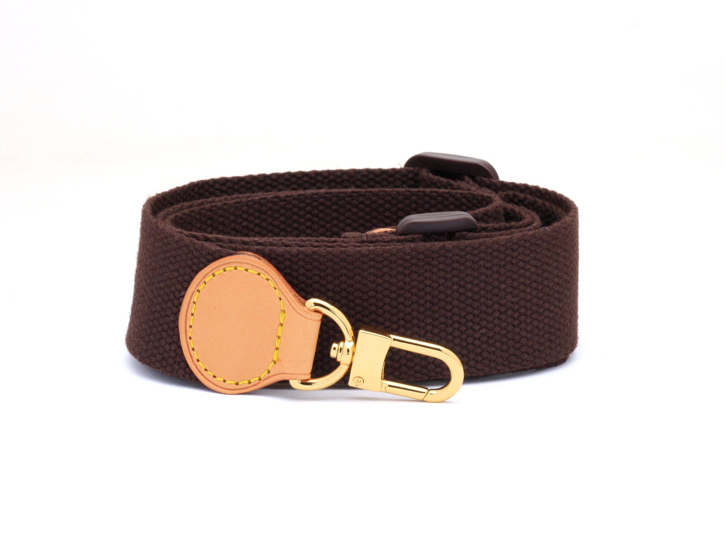 Light Tan Leather Strap with Yellow Stitching for Louis Vuitton (LV), Coach  & More - .75 Wide