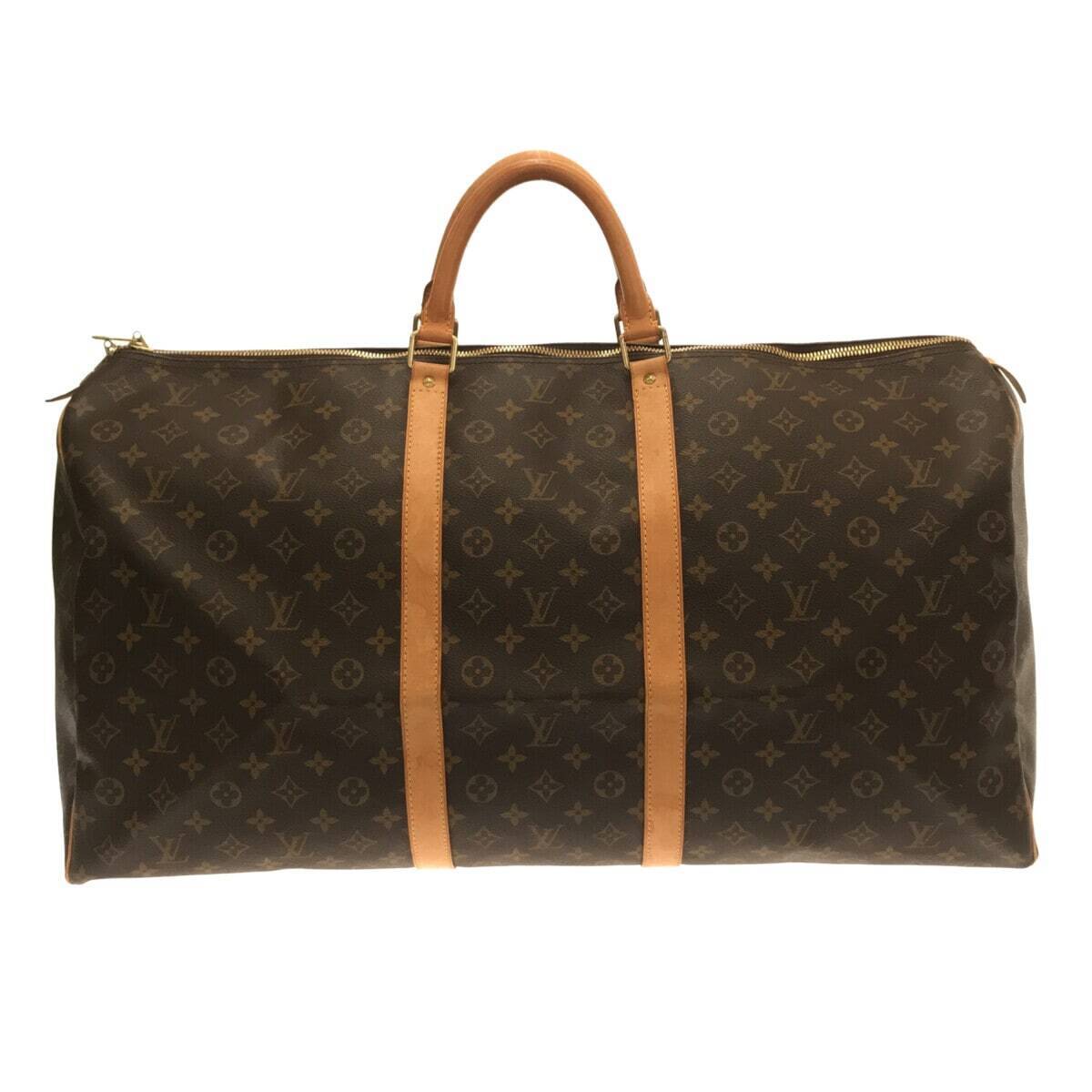 LOUIS VUITTON Monogram Sac Souple 55 Boston Bag